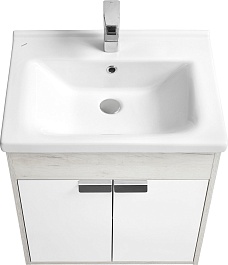 Акватон Тумба с раковиной Флай 60 дуб крафт/белый – фотография-2